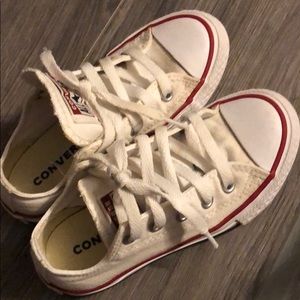 Toddler boys white converse